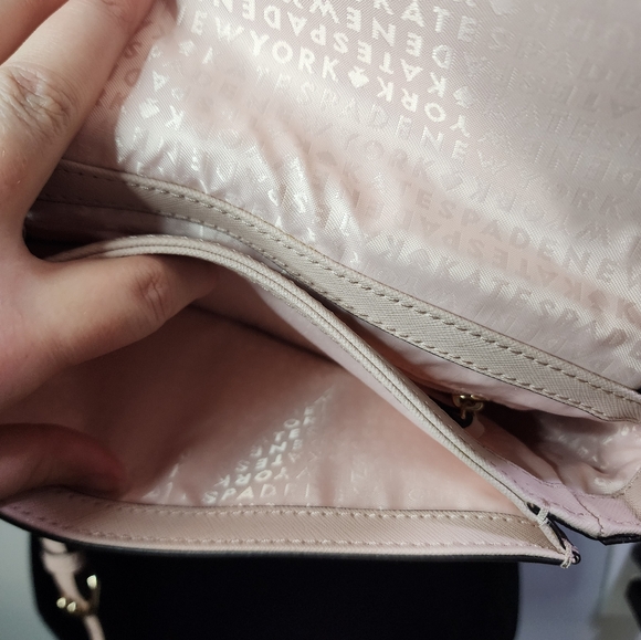 Kate Spade New York Laurel Way Jeweled Saffiano Pink Cream Crossbody - Picture 9 of 14